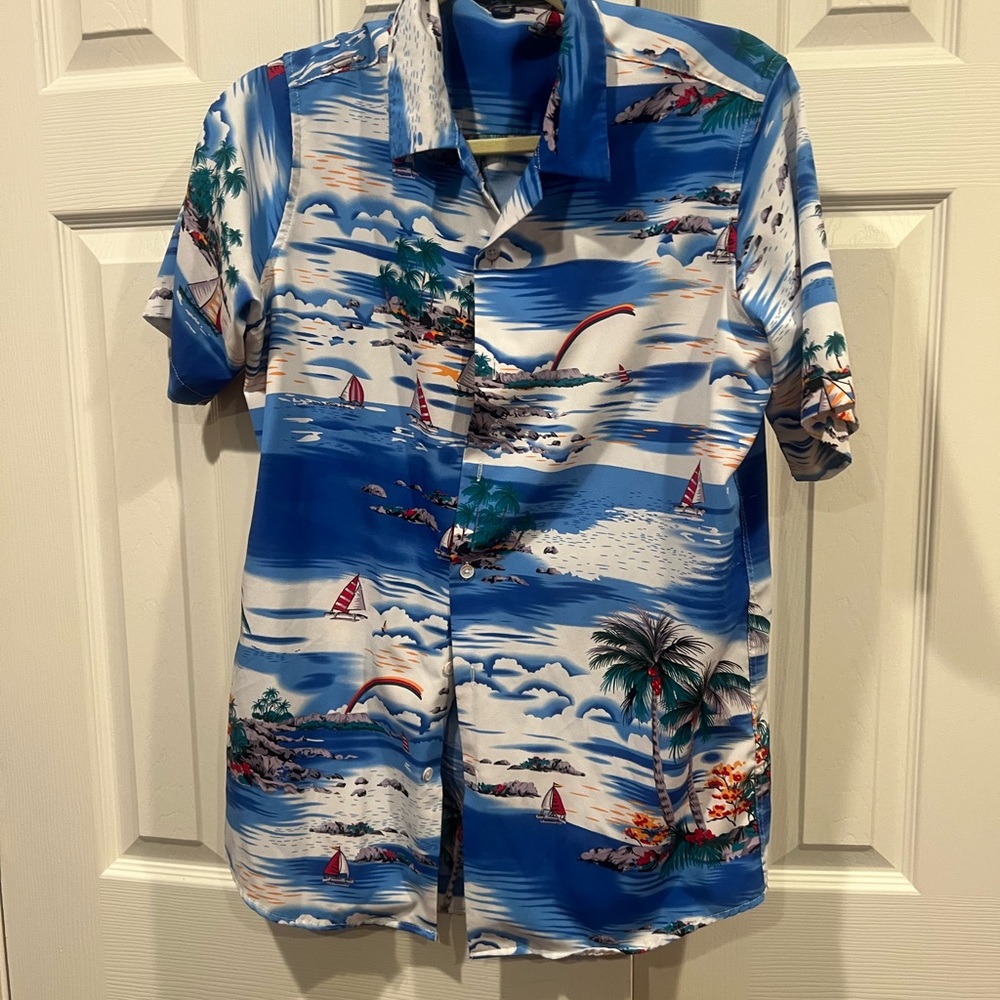Tropical Blue Hawaiian Shirt